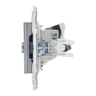SKANDY Розетка двойная TV+RJ45 кат.6 металл никель