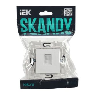 SKANDY Розетка компьютерная RJ45 кат.5E арктический белый