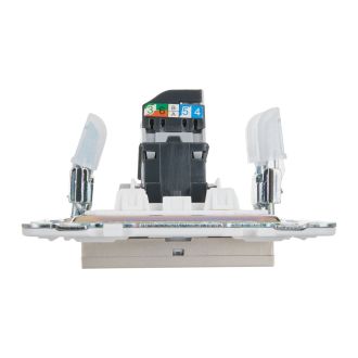 SKANDY Розетка компьютерная RJ45 кат.5E шампань