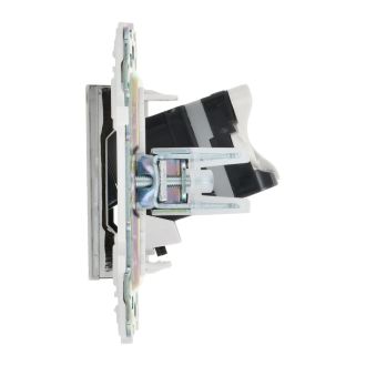 SKANDY Розетка компьютерная RJ45 кат.5E металл никель