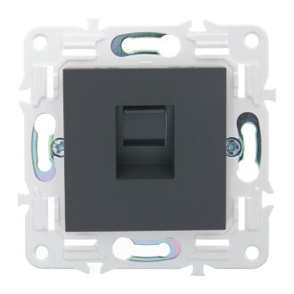 SKANDY Розетка компьютерная RJ45 кат.5E графит