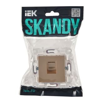 SKANDY Розетка компьютерная RJ45 кат.5E песочный