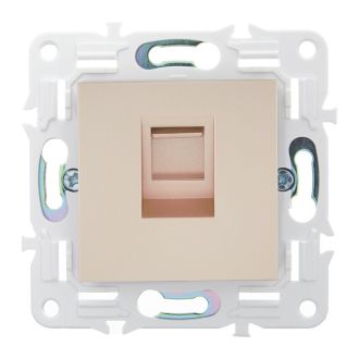 SKANDY Розетка компьютерная RJ45 кат.5E песочный