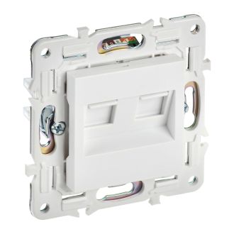 SKANDY Розетка компьютерная двойная RJ45 кат.5E арктический белый