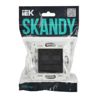 SKANDY Розетка компьютерная двойная RJ45 кат.5E черный