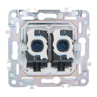 SKANDY Розетка компьютерная двойная RJ45 кат.5E песочный