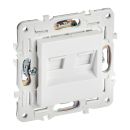 SKANDY Розетка компьютерная двойная RJ45 кат.6 арктический белый