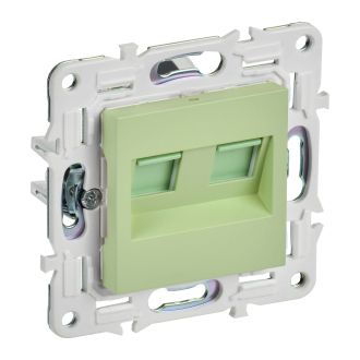SKANDY Розетка компьютерная двойная RJ45 кат.6 мятный