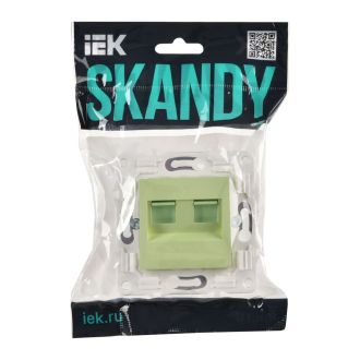 SKANDY Розетка компьютерная двойная RJ45 кат.6 мятный