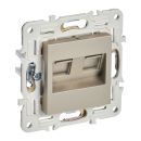 SKANDY Розетка компьютерная двойная RJ45 кат.6 шампань