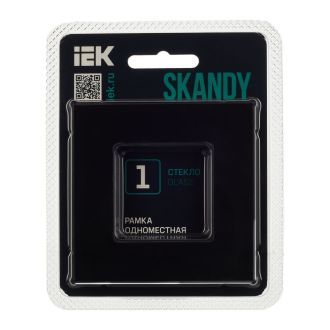 SKANDY Рамка 1-местная стекло черный