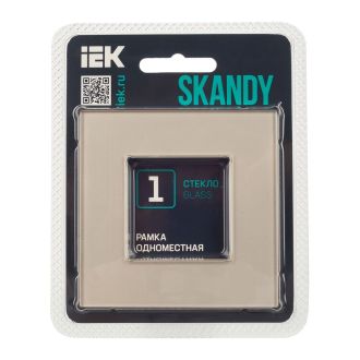 SKANDY Рамка 1-местная стекло шампань