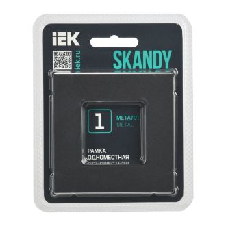 SKANDY Рамка 1-местная металл черный