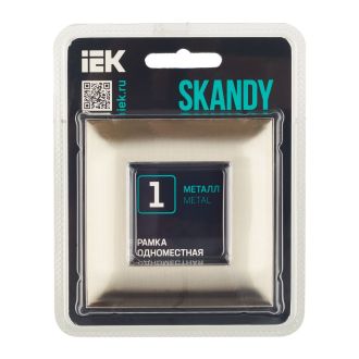SKANDY Рамка 1-местная металл никель