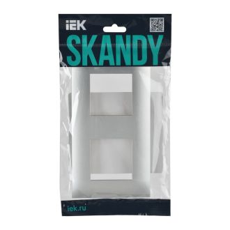 SKANDY Рамка 2-местная серебряный