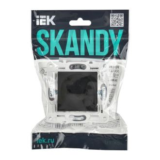 SKANDY Розетка без заземления без защитных шторок 10А черный