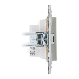 SKANDY Розетка без заземления с защитными шторками 10А шампань