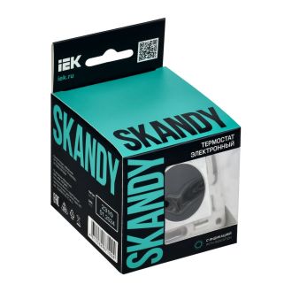 SKANDY Термостат электронный с индикацией арктический белый