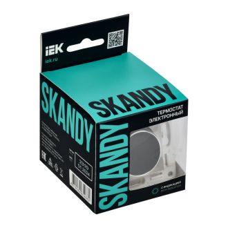 SKANDY Термостат электронный с индикацией металл никель