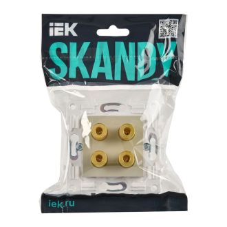 SKANDY Аудиорозетка 4-местная бежевый