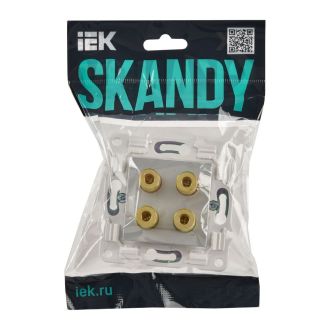 SKANDY Аудиорозетка 4-местная серебряный
