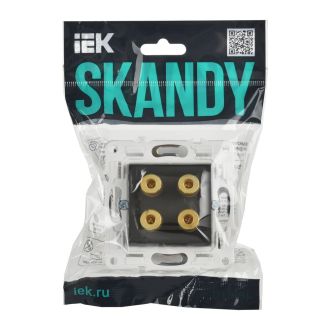 SKANDY Аудиорозетка 4-местная титан