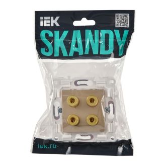 SKANDY Аудиорозетка 4-местная песочный