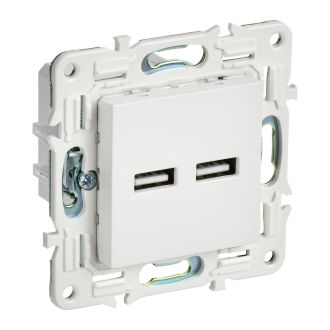 SKANDY Розетка USB A+A 3,1А арктический белый