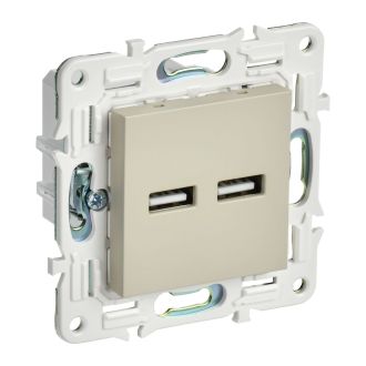 SKANDY Розетка USB A+A 3,1А бежевый