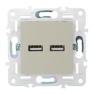 SKANDY Розетка USB A+A 3,1А бежевый