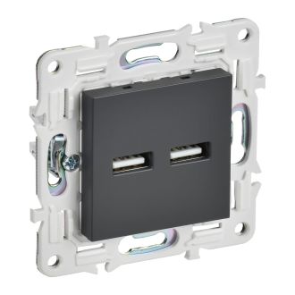 SKANDY Розетка USB A+A 3,1А титан