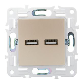 SKANDY Розетка USB A+A 3,1А песочный