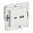 SKANDY Розетка USB A+C 3,1А арктический белый