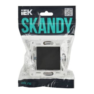 SKANDY Выключатель 1-клавишный 10А титан