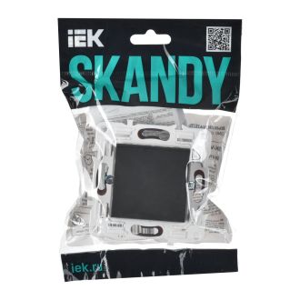 SKANDY Выключатель 1-клавишный 10А графит