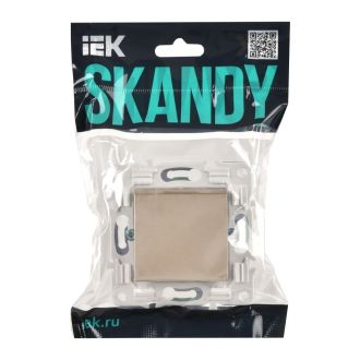 SKANDY Выключатель 1-клавишный проходной 10А песочный