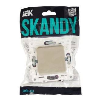 SKANDY Выключатель 1-клавишный перекрестный 10А бежевый