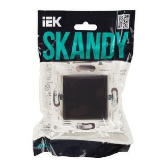 SKANDY Выключатель 1-клавишный перекрестный 10А графит
