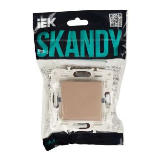 SKANDY Выключатель 1-клавишный перекрестный 10А песочный