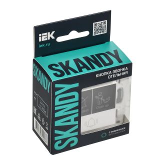 SKANDY Кнопка звонка с индикацией для отелей 10А арктический белый