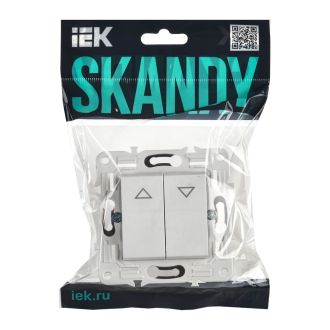SKANDY Выключатель жалюзи 10А арктический белый