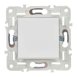 SKANDY Выключатель 1-клавишный кнопочный 10А арктический белый