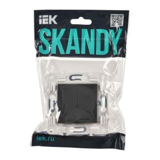 SKANDY Выключатель 2-клавишный перекрестный 10А титан