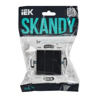 SKANDY Выключатель 3-клавишный 10А черный