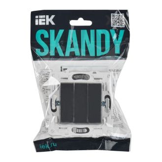 SKANDY Выключатель 3-клавишный 10А титан