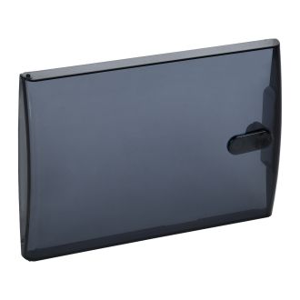 TEKFOR Дверца для корпуса пластикового ЩРН(В)-П-8 IP41 черная прозрачная
