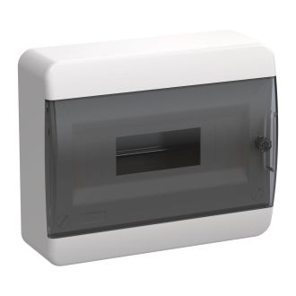 TEKFOR Корпус пластиковый ЩРН-П-12 IP41 черная прозрачная дверь