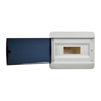 TEKFOR Корпус пластиковый ЩРН-П-12 IP41 черная прозрачная дверь