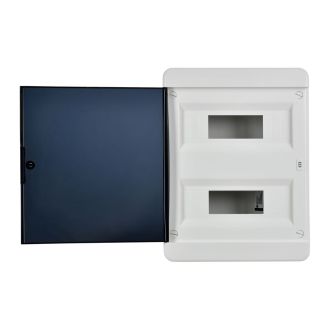 TEKFOR Корпус пластиковый ЩРВ-П-24 IP41 черная прозрачная дверь