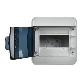 TEKFOR Корпус пластиковый КМПн-6 IP65 черная прозрачная дверь